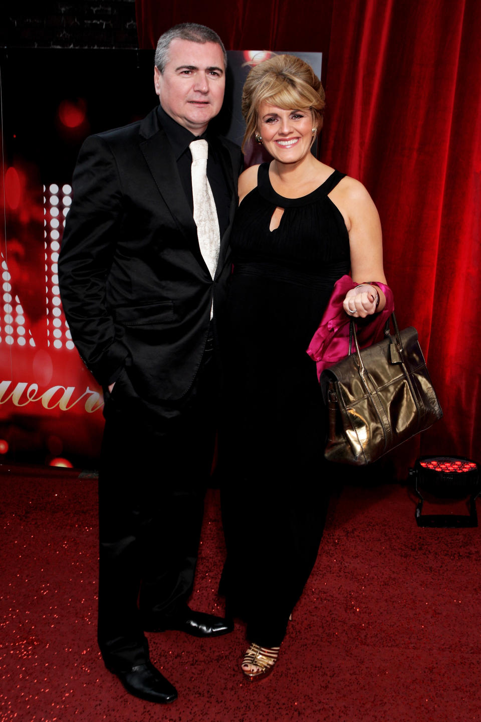 LONDON, ENGLAND - MAY 08:  Sally Lindsay and Steve White attends the British Soap Awards at The London Television Centre on May 8, 2010 in London, England.  (Photo by Mike Marsland/WireImage)