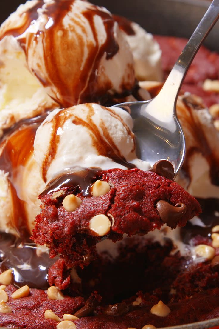 Red Velvet Skillet Cookie