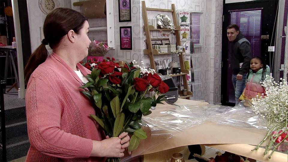 Wednesday, February 20: Tyrone visits Mary at the flower shop