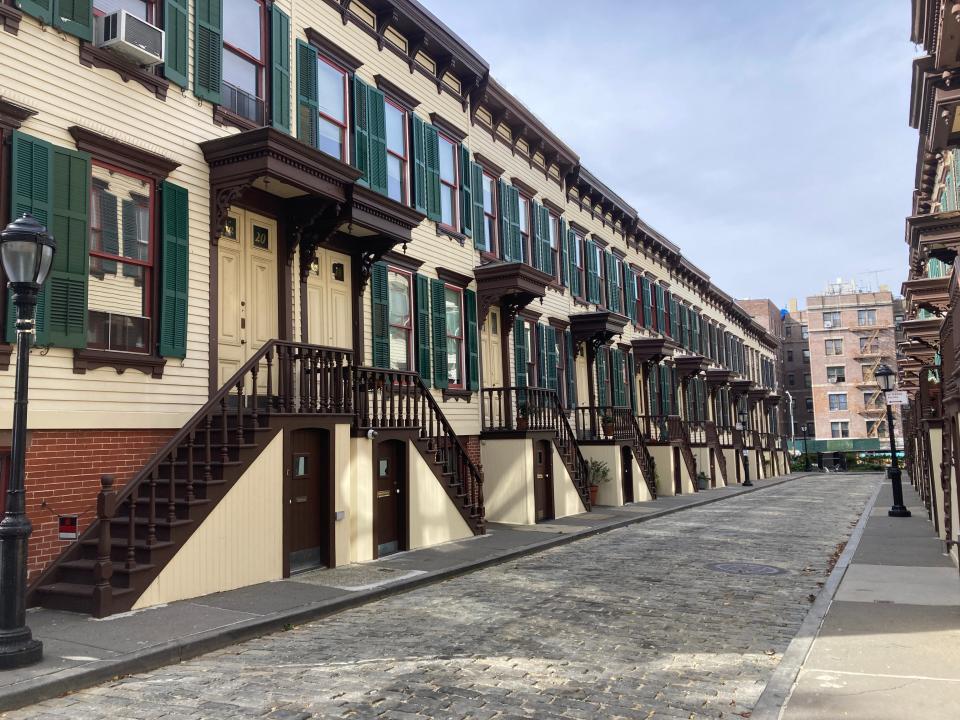 Historic homes on Sylvan Terrace in Manhattan.