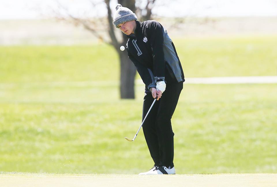 Nevada senior Kyle Kingsbury has the potential to qualify for the Class 3A boys state golf meet in 2024.