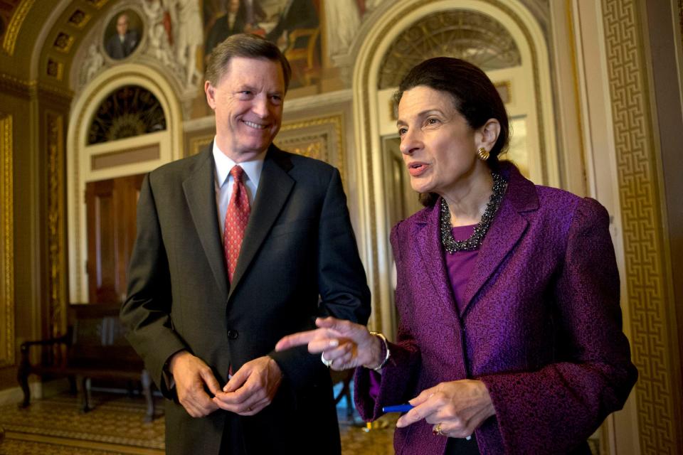 Snowe and McKernan at the Capitol in 2012.