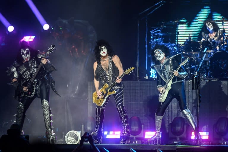 Kiss au Hellfest à Clisson, dans l'ouest de la France, le 15 juin 2023 (Sebastien SALOM-GOMIS)