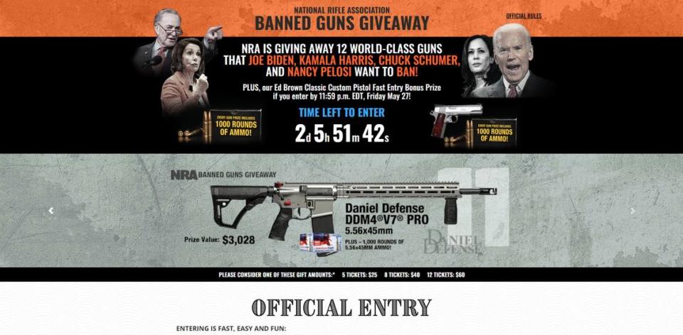 The National Rifle Association annual convention in Houston this weekend showcasing 14 acres of guns and gear from popular companies originally featured a Daniel Defense booth.