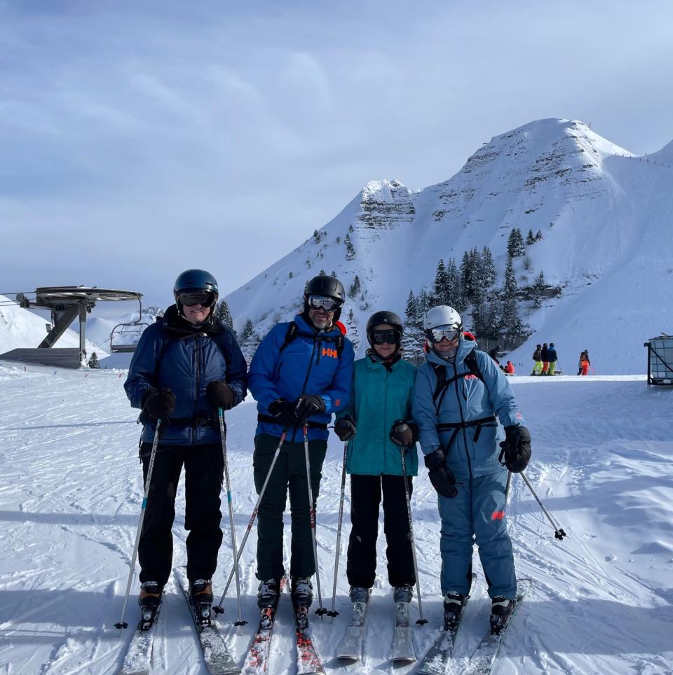 Peter Hardy and others on his trip to Le Grand Bormand