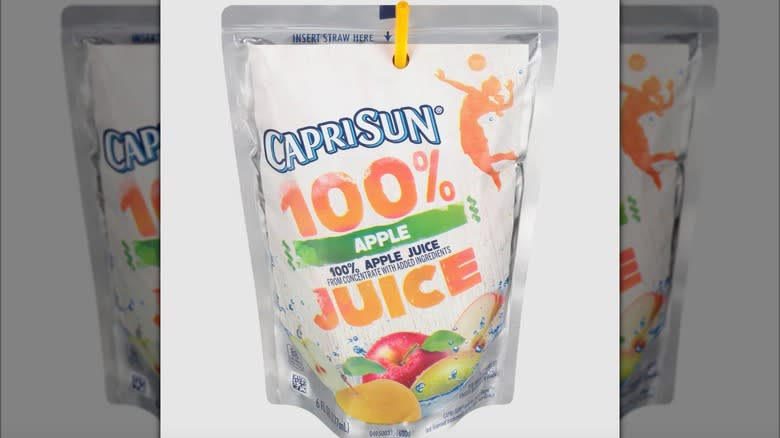 Capri Sun apple juice pouch