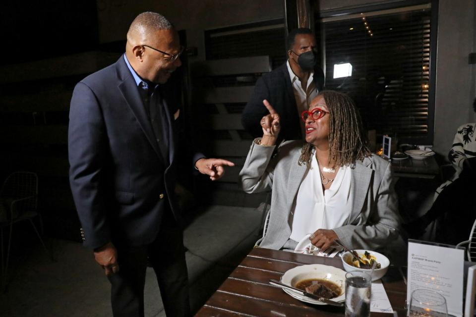 Assemblyman Reginald Jones-Sawyer and State Sen. Holly Mitchell