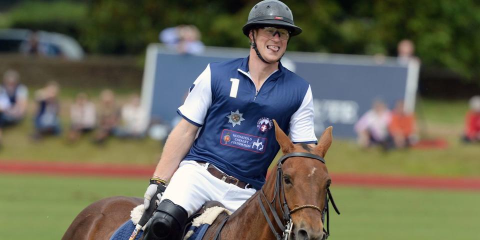 <p>Harry plays in the Gigaset Charity Polo Match at Beaufort Polo Club.</p>