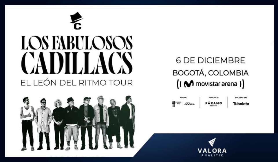 Concierto de Los Fabulosos Cadillacs en Colombia este 2023. Imagen tomada de Twitter (@lfcoficial).