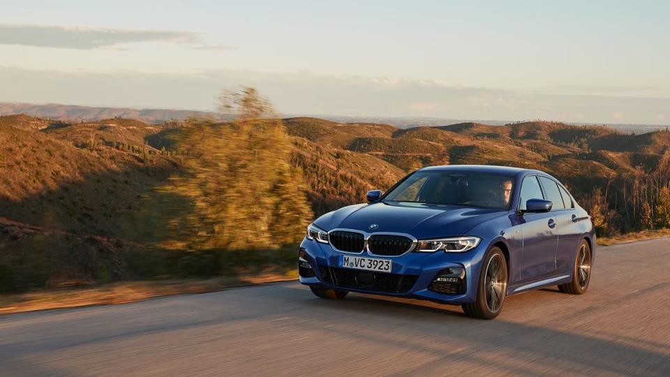 <p>The 330i turns in with authority, even on Portugal's low grip road surfaces, and the rear lets go first under anything but the lightest throttle input. Stop screaming, mom, this is called oversteer and it’s the reason you buy a rear-drive car.</p><p>The steering rack quickens with lock so progressively that the ratio change is imperceptible, and taking just 2.3 turns, lock-to-lock maneuvering requires far less hand-flailing than in most BMWs. The M-sport brakes have fabulous initial bite without being grabby.</p><p><em>Read the rest of our 330i review <a href="https://www.roadandtrack.com/new-cars/first-drives/a25475896/2019-bmw-330i-first-drive-review/" rel="nofollow noopener" target="_blank" data-ylk="slk:here;elm:context_link;itc:0;sec:content-canvas" class="link ">here</a>. </em></p>