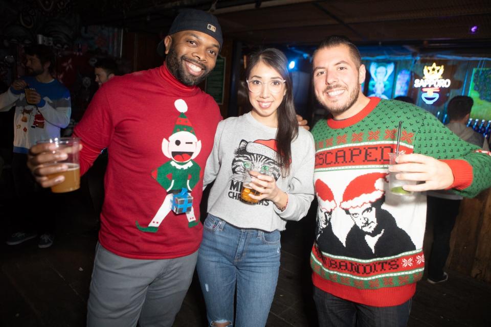 Dig out your ugliest holiday sweater and join in the Ugly Sweater Bar Crawl, which starts at Mr. Pitiful's in Over-the-Rhine Saturday.