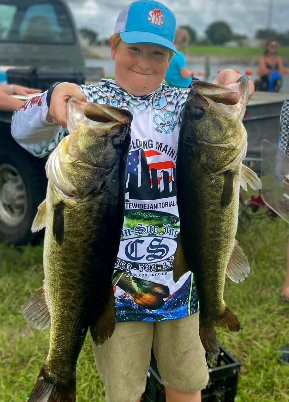 Jaxon Johnson had 15.02 pounds and big bass with a 7.16-pounder to win first place in the Junior Division of the Lakeland Junior Hawg Hunters tournament on Sept. 17 on the Kissimmee Chain.