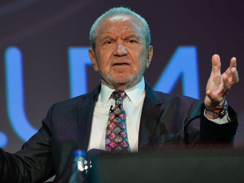 Lord Alan Sugar, Business Titan And Star Of The Apprentice UK, speaks at Pendulum Summit, World's Leading Business and Self-Empowerment Summit, in Dublin Convention Center.