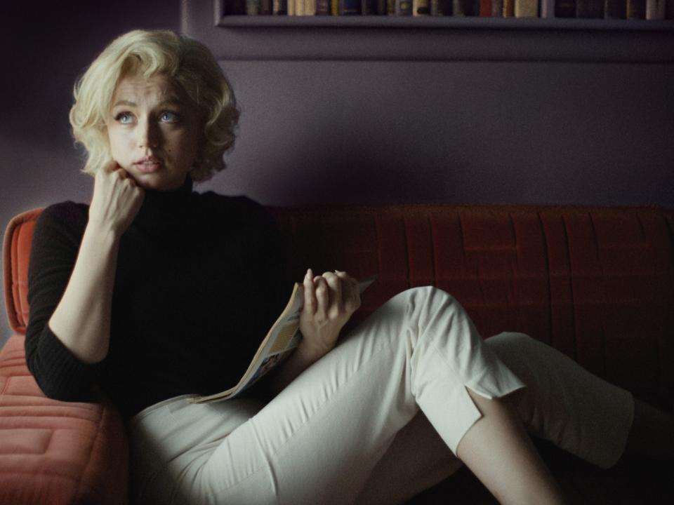 Ana de Armas as Marilyn Monroe in Netflix's upcoming film &quot;Blonde.&quot;