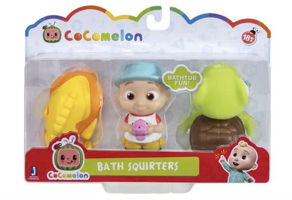 For younger kids, there's these Cocomelon bath squirters that have 53% off. They're suitable from the age of 18 months onwards.