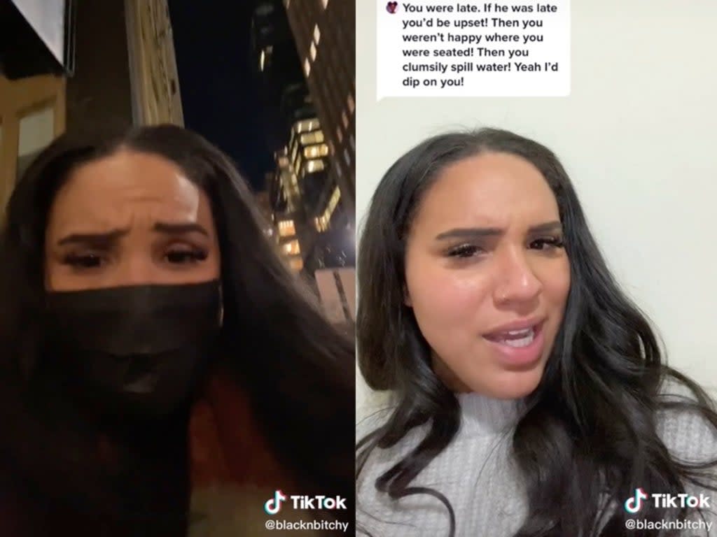 Woman sparks debate after claiming first date accused her of causing a ‘scene’  (TikTok / @blacknbitchy)