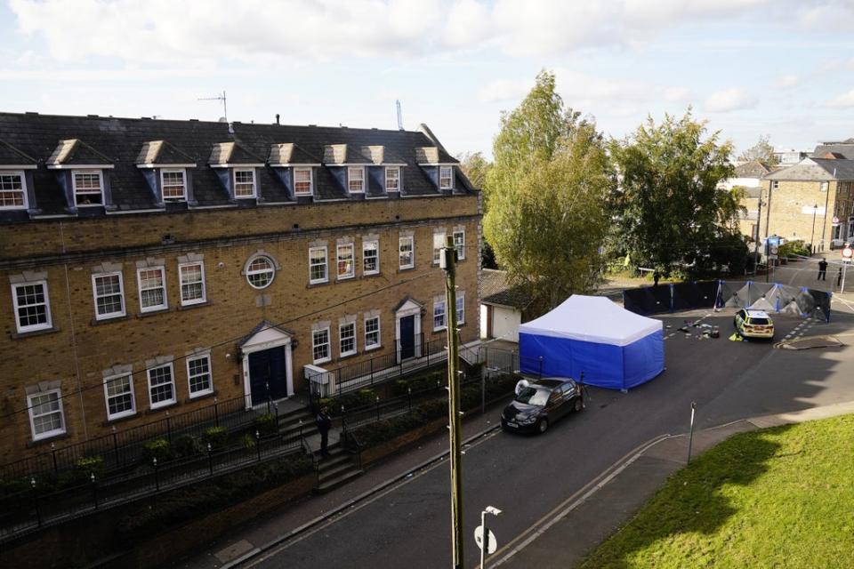 The scene at Regency Court in Brentwood, Essex, where two teenage boys died in the early hours of Sunday morning (Aaron Chown/PA) (PA Wire)