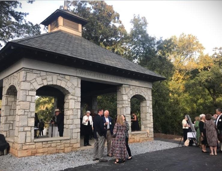 Prior to dinner, guests were treated to cocktails at the Wingfield Chapel in Oconee Hill Cemetery.