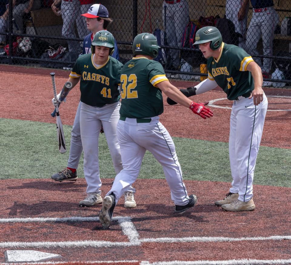 Red Bank Catholic, shown celebrating during its six-run fifth inning last Friday in its 7-1 win over Wall in a Shore Conference Tournament quarterfinal, will host Bergen Catholic Monday in a nonconference game.