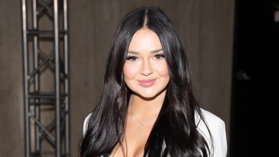 Influencer Kaeli Mae, shown here attending New York Fashion Week in February, says she was surprised to learn of her name's rising popularity. - Manny Carabel/Getty Images