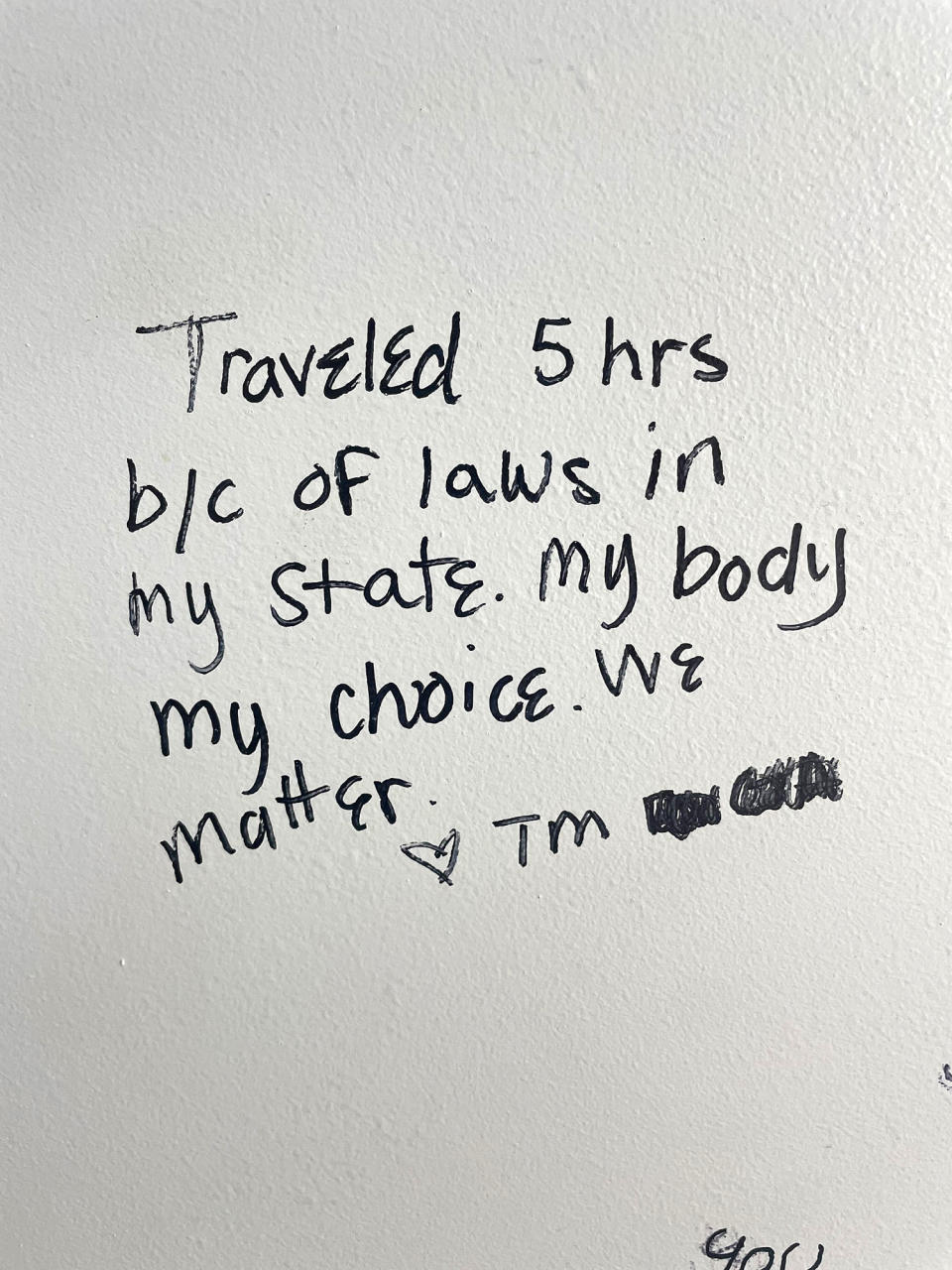 abortion clinic florida bathroom messages (Marissa Parra / NBC News)