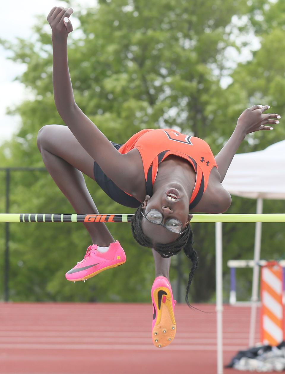 Ames sophomore high jumper Ayak Akol has had a big year in the high jump. She placed third at the Class 4A state qualifying meet Thursday with a jump of 5-feet and 1-inch. That jump made Akol a 4A state qualifier for the second year in a row.