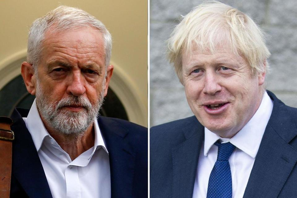 Jeremy Corbyn and Boris Johnson: PA/AFP