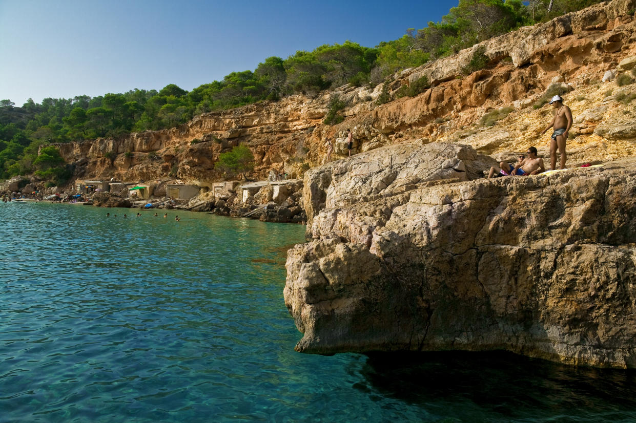 Punta Galera is popular with cliff jumpers due to the shelf-like rock formations. (Stock image: Getty)