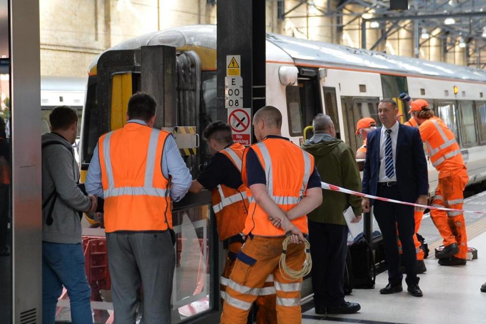 The train hit the buffers at platform 9 (PA)