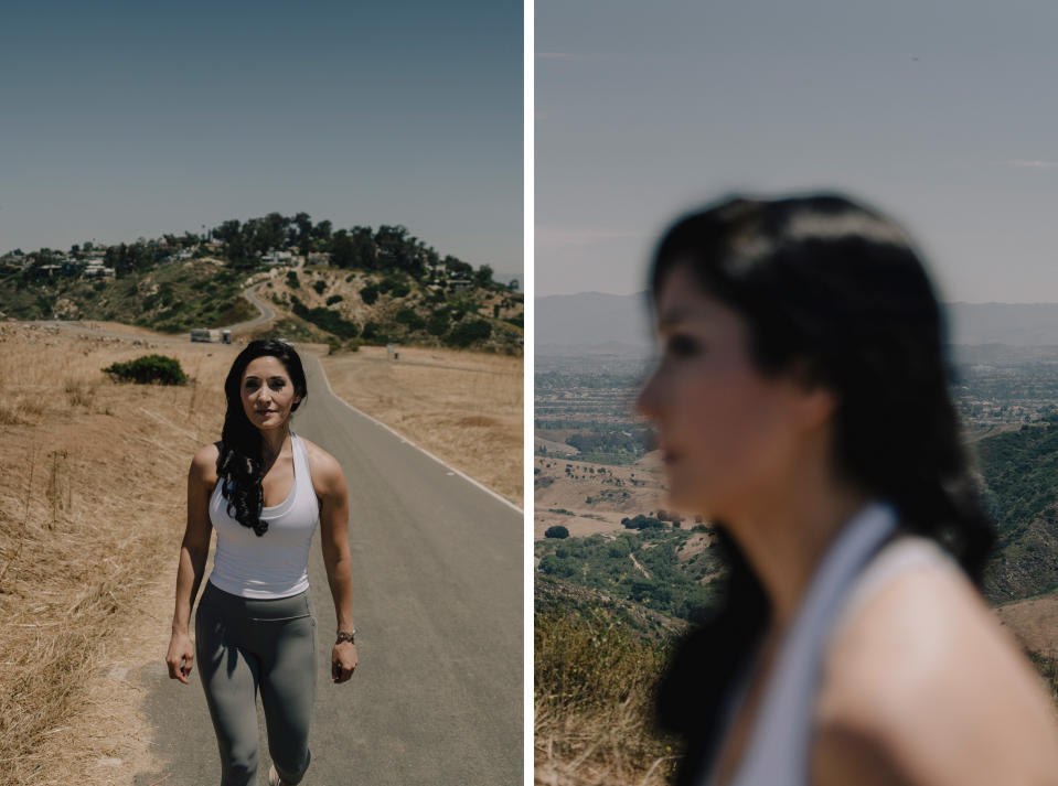 Desiree Townsend on a hike on July 12, 2023. (Isadora Kosofsky for NBC News)