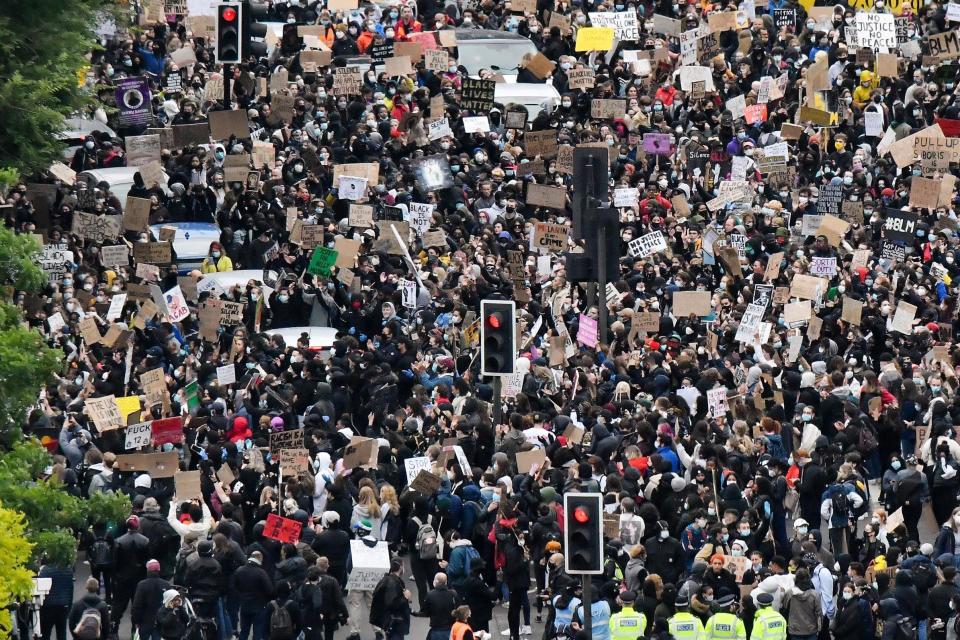 Thousands attended the protest (AFP via Getty Images)