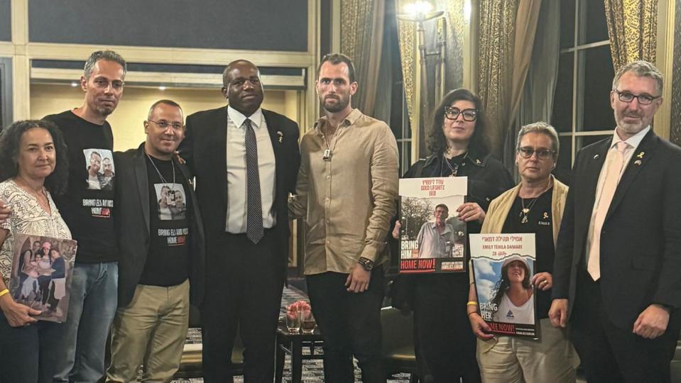 David Lammy with hostage families