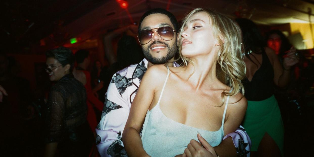 abel the weekend tesfaye dancing with lily rose depp in episode 1 of the idol