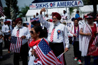 <p>Participants gather for a parade to celebrate Independence Day on July 4, 2017 in Washington, D.C. (Photo: Brendan Smialowski/AFP/Getty Images) </p>