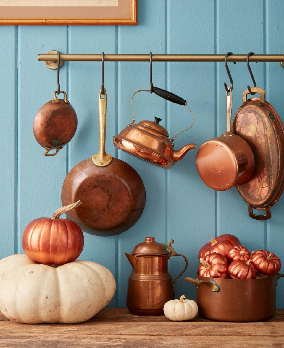 Copper Painted Pumpkins