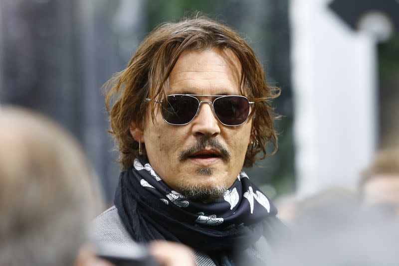 Actor Depp talks to the media at the 16th Zurich Film Festival in Zurich