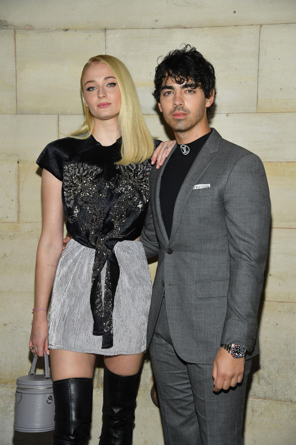 The couple at the Louis Vuitton show during Paris Fashion Week on Oct. 2, 2018 in Paris, France.   (Pascal Le Segretain / Getty Images)