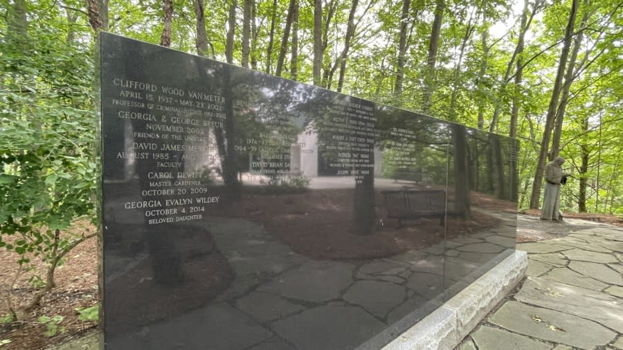 Three more names have been added to the memorial wall on the Allendale campus of Grand Valley State University. (Matt Jaworowski/WOOD TV8)