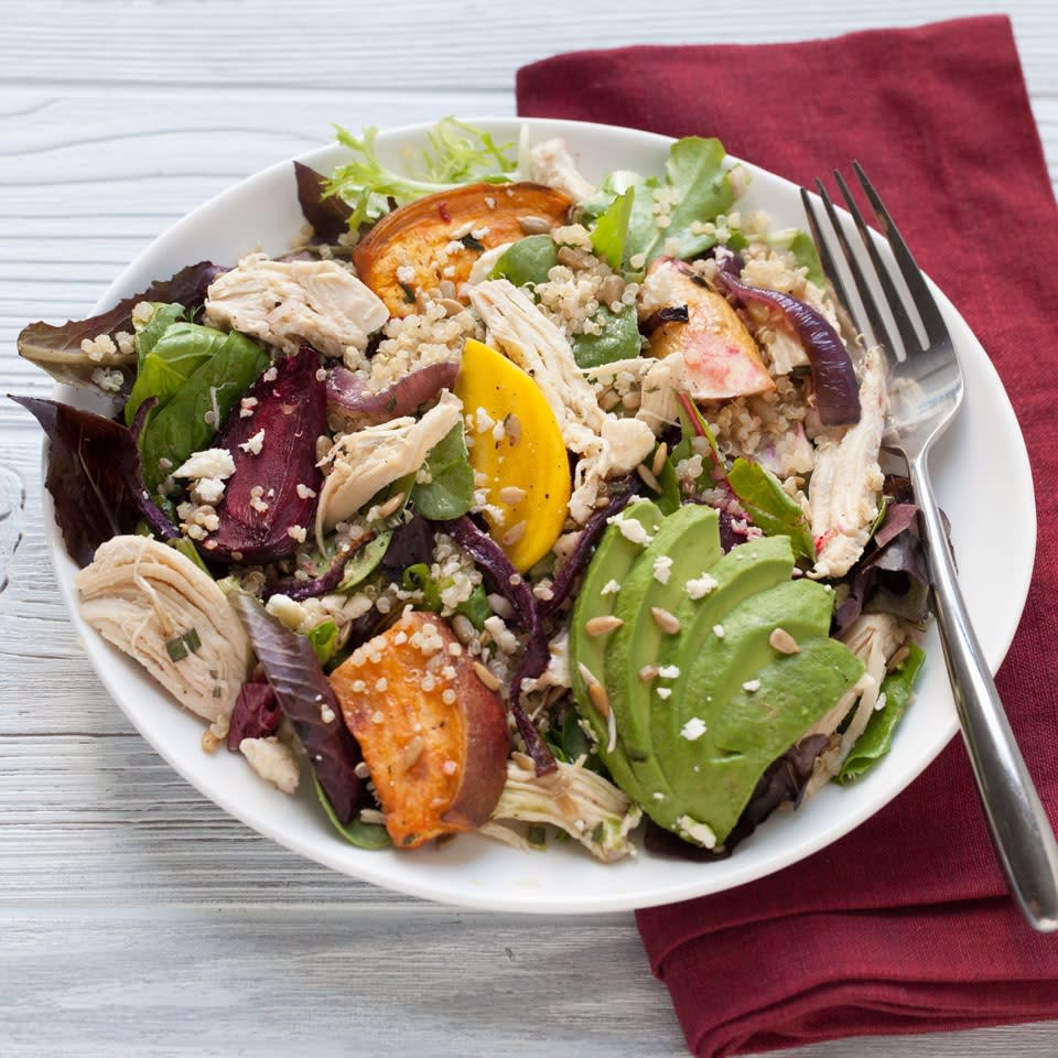 Loaded Mediterranean Chicken-Quinoa Salad