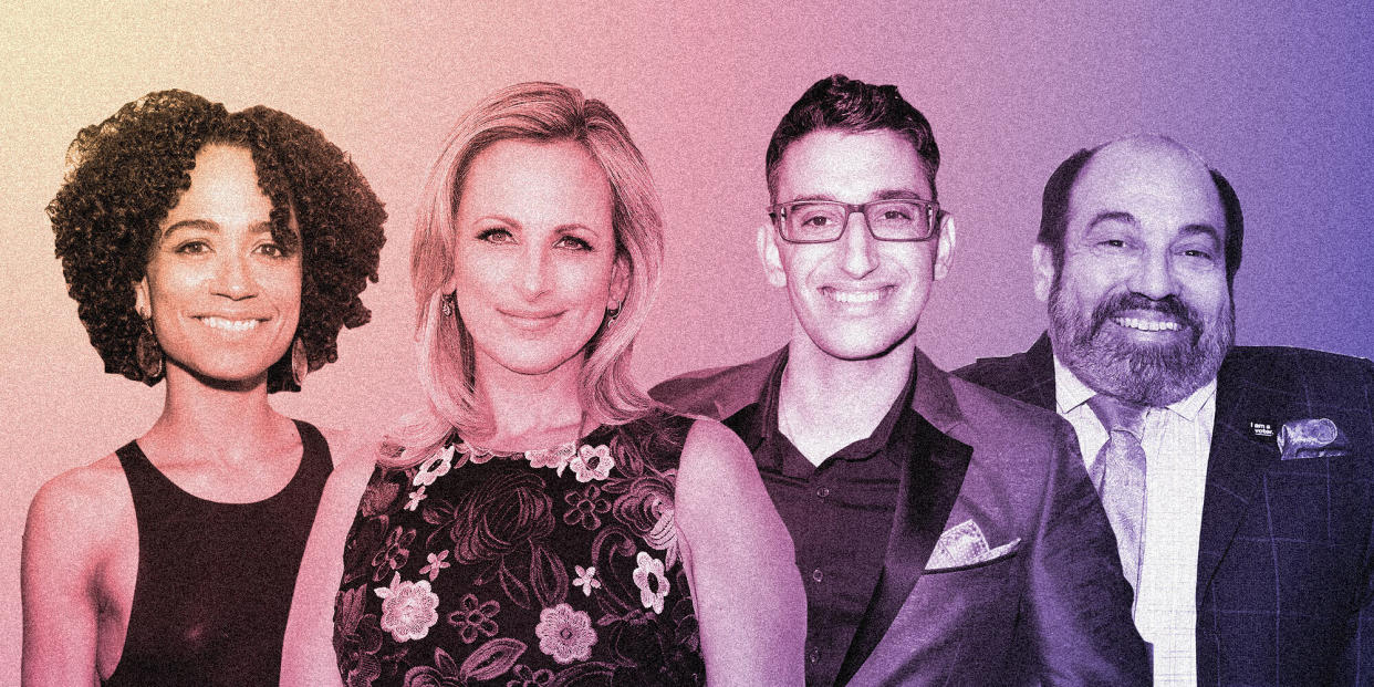 Actors Lauren Ridloff, Marlee Matlin, Ryan Haddad and Danny Woodburn. (Photo: ILLUSTRATION: ISABELLA CARAPELLA; PHOTOS: GETTY IMAGES)