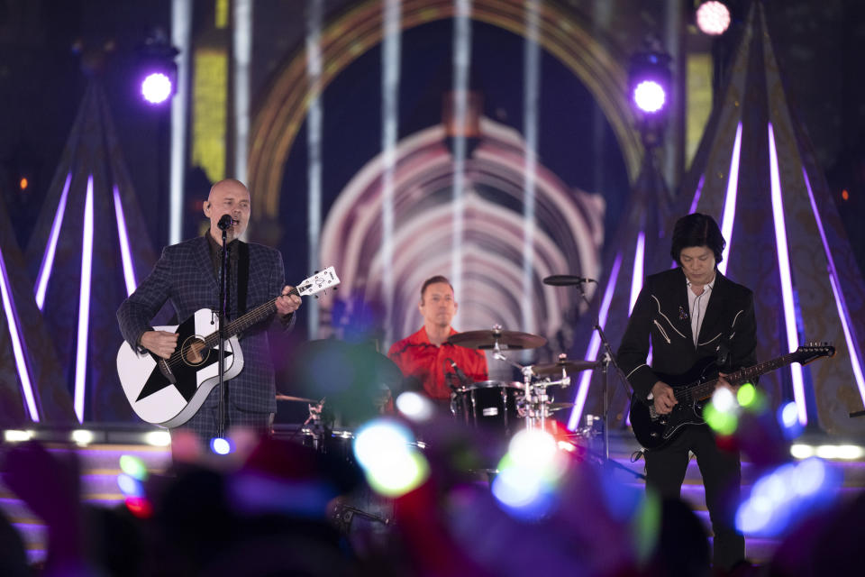 The Smashing Pumpkins perform on The Wonderful World of Disney: Magical Holiday Celebration.