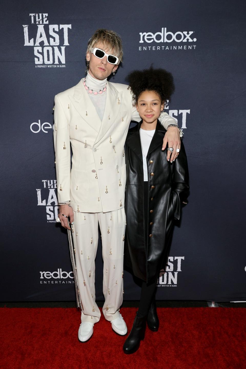 Machine Gun Kelly and his daughter Casie Baker attend as Redbox hosts red carpet screening for upcoming western film "The Last Son."