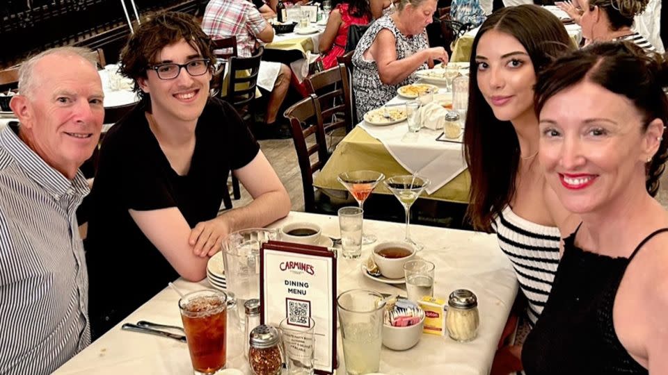 Here's Tom and Susan pictured with their children Evan and Paige. - Susan and Tom Giuliani