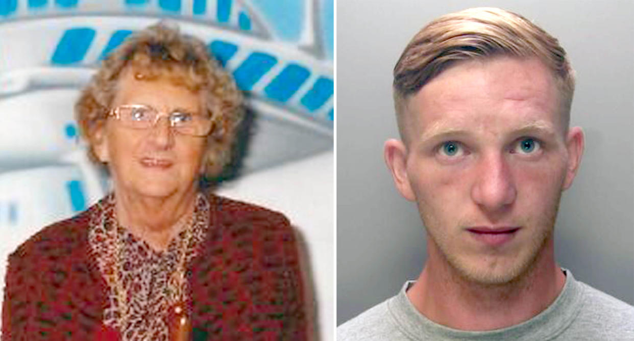 Johnny Brazil (right) has been jailed for the murder of Joyce Burgess (left) (Pictures: PA)