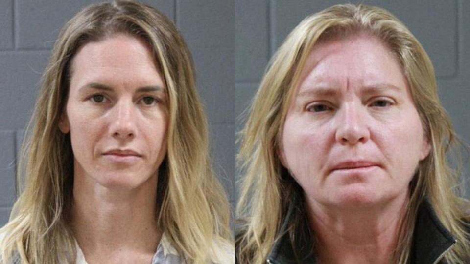 The mugshots of Ruby Franke (left) and Jodi Hildebrandt (right). Both were convicted of child abuse (Washington County Attorney’s Office)