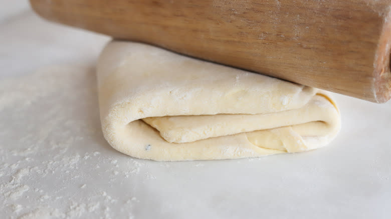 dough folded into thirds