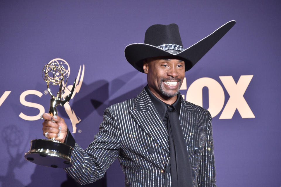 LOS ANGELES, CALIFORNIA - SEPTEMBER 22: Billy Porter attends the The 71st Emmy Awards- Press Room at Microsoft Theater on September 22, 2019 in Los Angeles, California. (Photo by David Crotty/Patrick McMullan via Getty Images) (Photo: David Crotty via Getty Images)