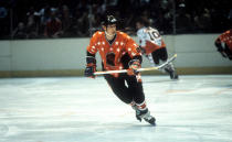 <p>BEST: What was it about the '80s, orange and a proliferation of stars? Sometimes it worked, sometimes it didn't. Maybe it's just because it's Wayne Gretzky but we like this version, which is from the 1982 NHL All-Star Game at the Capital Centre in Landover, Maryland. (Getty Images) </p>