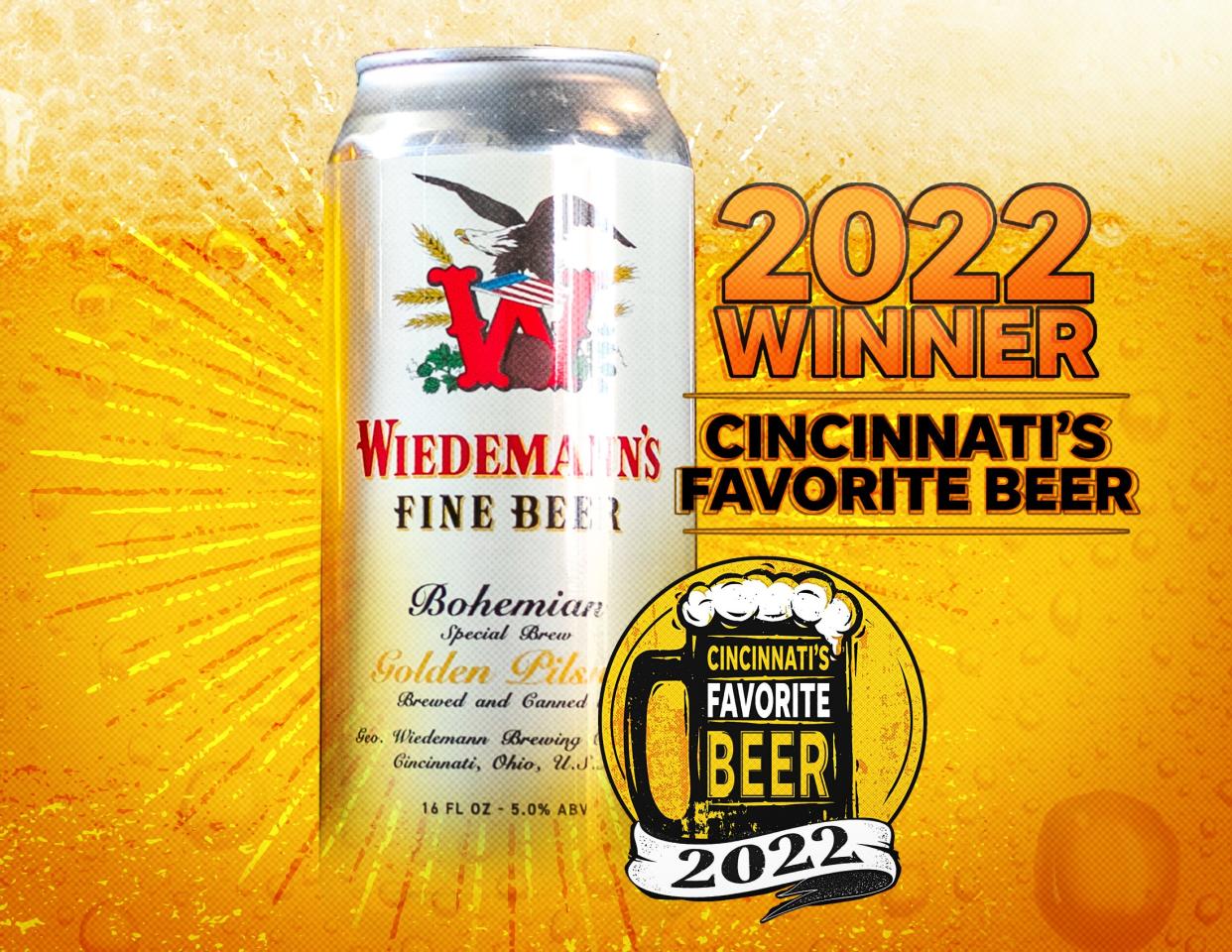 The title of Cincinnati's Favorite Beer 2022 goes to Bohemian Special Brew from Wiedemann Brewing Company.