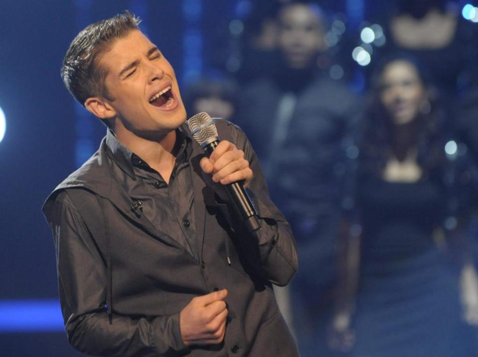 Joe McElderry on The X Factor in 2009.